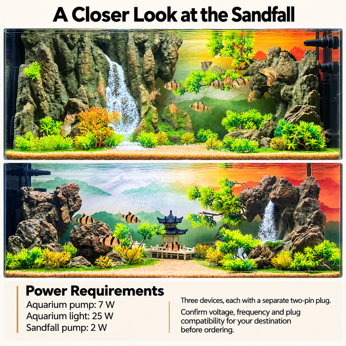 Sand Waterfall Aquarium Kit